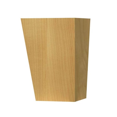 Osborne Wood Products 5 x 3 1/2 5" Tall Tapered (2-sided) Foot in White Oak 4085WO